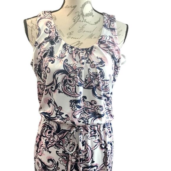 Nina Leonard Maxi Dress Medium Purple and White Floral - Picture 10 of 10
